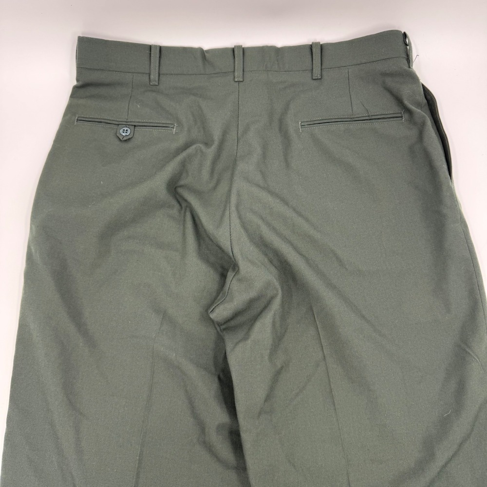 DSCP by‎ Tennessee Apparel Men's Army Green Poly Wool Serge Trousers Size 37S - Picture 8 of 11